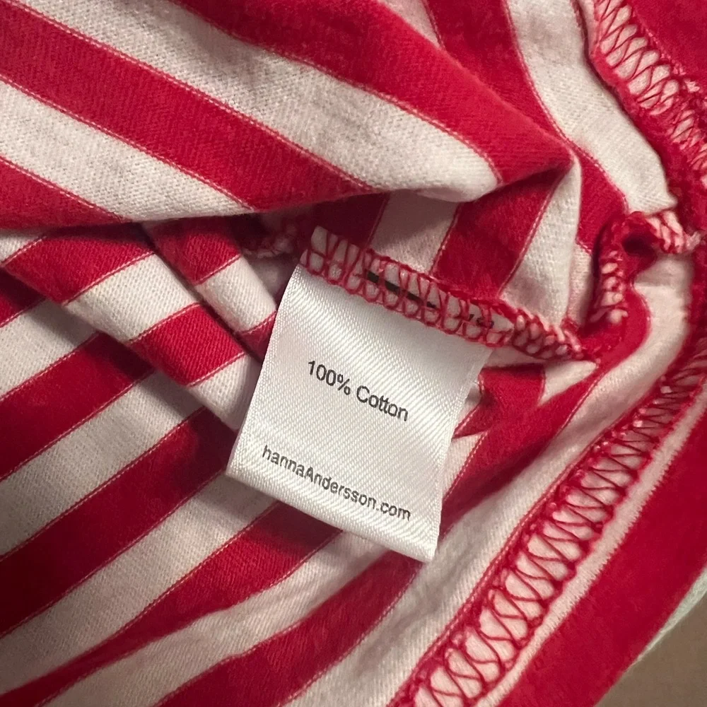 Hanna Andersson Curious George red stripe long sleeve shirt 6-12mo  EUC - Picture 6 of 7